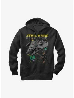 Brand new ⭐ Star Wars Episode VII The Force Awakens Millennium Falcon and X-Wing Hoodie 🧨