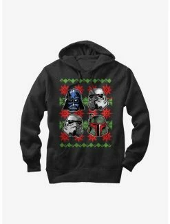 Coupon 😀 Star Wars Ugly 🎄 Christmas Sweater Empire Helmets Hoodie ⌛