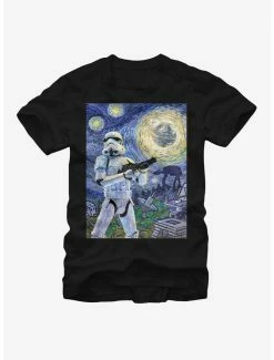 Best Pirce ⭐ Star Wars Stormtrooper Starry Night T-Shirt 🛒