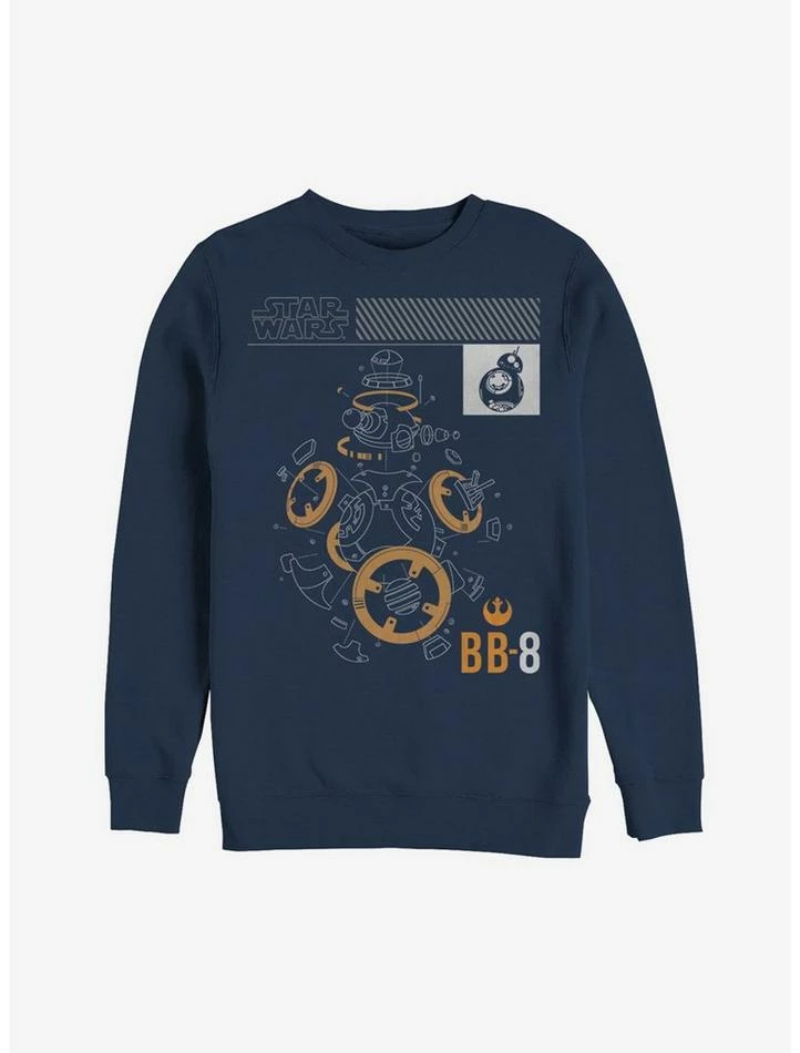 Cheapest 🎁 Star Wars BB-8 Blue Print Deconstruct Sweatshirt 👍 3 Cheapest 🎁 Star Wars BB-8 Blue Print Deconstruct Sweatshirt 👍