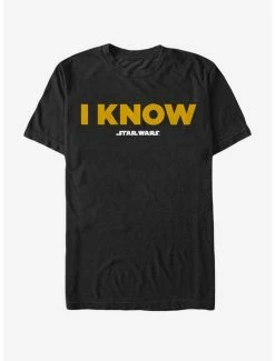 Budget 🎁 Star Wars Han Solo I Know T-Shirt 🔔 -Star Wars Clothing Sales 11469697 hi