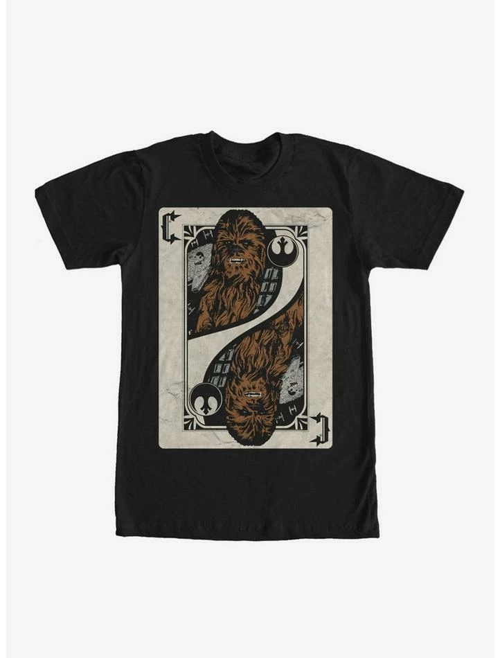 Budget 😍 Star Wars Chewbacca Playing Card T-Shirt 😍 3 Budget 😍 Star Wars Chewbacca Playing Card T-Shirt 😍