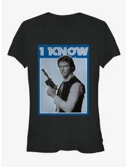 Cheapest 🤩 Star Wars Han Solo Quote I Know 👧 Girls T-Shirt 🎉 -Star Wars Clothing Sales 11487243 hi 1