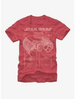 Brand new 🛒 Star Wars TIE Fighter Blueprint T-Shirt 🤩 -Star Wars Clothing Sales 11488129 hi 1