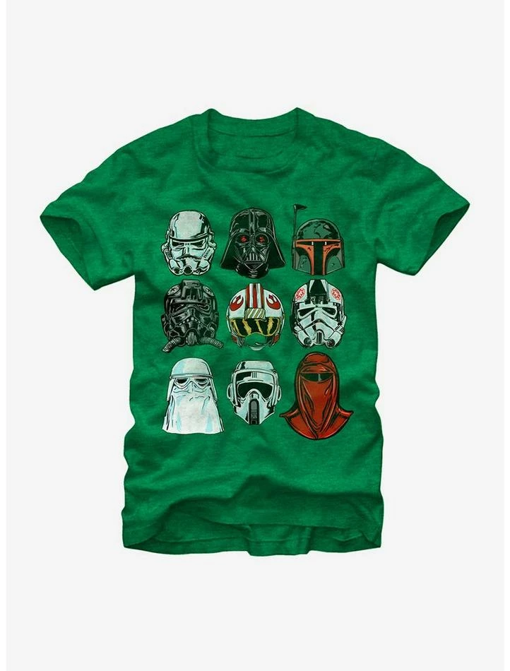 Best Sale 👏 Star Wars Character Helmets T-Shirt 🤩 3 Best Sale 👏 Star Wars Character Helmets T-Shirt 🤩