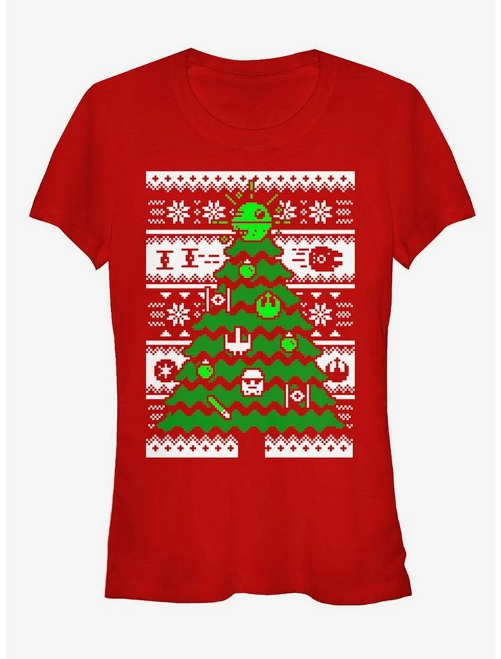 Wholesale 👍 Star Wars Ugly 🔔 Christmas Sweater Tree 👧 Girls T-Shirt 🤩 3 Wholesale 👍 Star Wars Ugly 🔔 Christmas Sweater Tree 👧 Girls T-Shirt 🤩