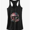 Outlet ⭐ Star Wars Boba Fett Floral Print Helmet 👧 Girls Tank Top 😉 -Star Wars Clothing Sales 11491215 hi