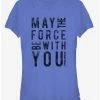 Best Pirce 🛒 Star Wars Distressed May the Force Be With You 👧 Girls T-Shirt 😍 -Star Wars Clothing Sales 11494229 hi