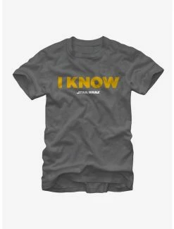 Budget 🎁 Star Wars Han Solo I Know T-Shirt 🔔 -Star Wars Clothing Sales 11499901 hi 1