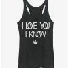 Flash Sale 🔔 Star Wars Love You I Know Rebel Symbol 👧 Girls Tanks 🛒 -Star Wars Clothing Sales 11531290 hi