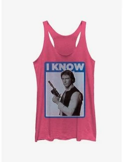 Hot Sale 💯 Star Wars Han Solo Quote I Know 👧 Girls Tanks 🤩