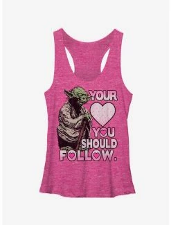 Wholesale 😀 Star Wars Yoda Follow Your Heart 👧 Girls Tanks ✔️