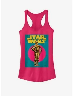 Wholesale 🤩 Star Wars C3PO Card 👧 Girls Tank 🎁