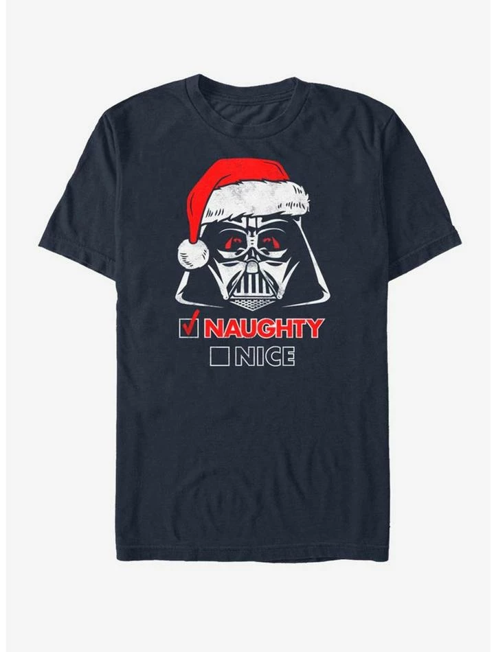 Cheapest ๐ Star Wars Santa Vader Naughty Nice T-Shirt ๐ 4 Cheapest ๐ Star Wars Santa Vader Naughty Nice T-Shirt ๐ - Image 2