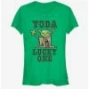 Best Sale 🧨 Star Wars Yoda So Lucky 👧 Girls T-Shirt 😉 -Star Wars Clothing Sales 12349644 hi