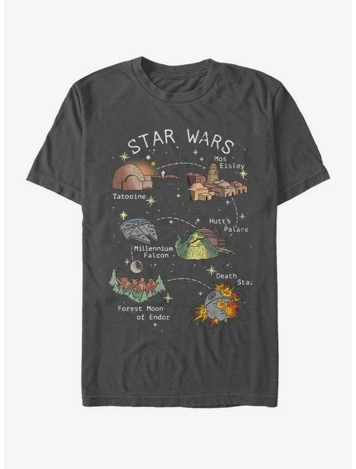 Coupon 👏 Star Wars Story Map T-Shirt ⌛ 3 Coupon 👏 Star Wars Story Map T-Shirt ⌛