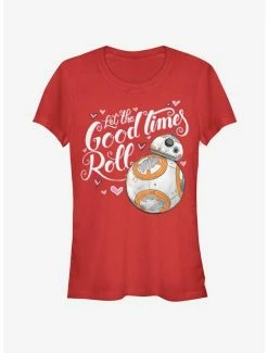 Cheap 🥰 Star Wars Episode VII The Force Awakens BB-8 Good Times Heart 👧 Girls T-Shirt 💯