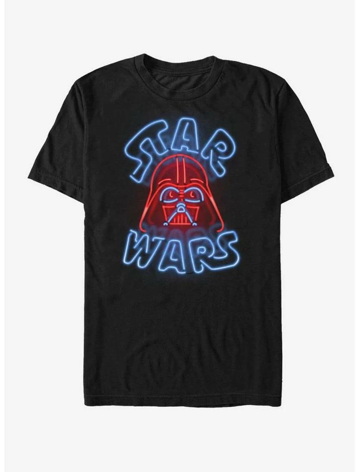 Wholesale 😀 Star Wars Vader Neon Sign T-Shirt 🎁 4 Wholesale 😀 Star Wars Vader Neon Sign T-Shirt 🎁 - Image 2