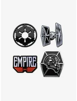 Best Sale 👏 Star Wars Imperial Galactic Empire and Tie Fighter Enamel Pin Set ⌛