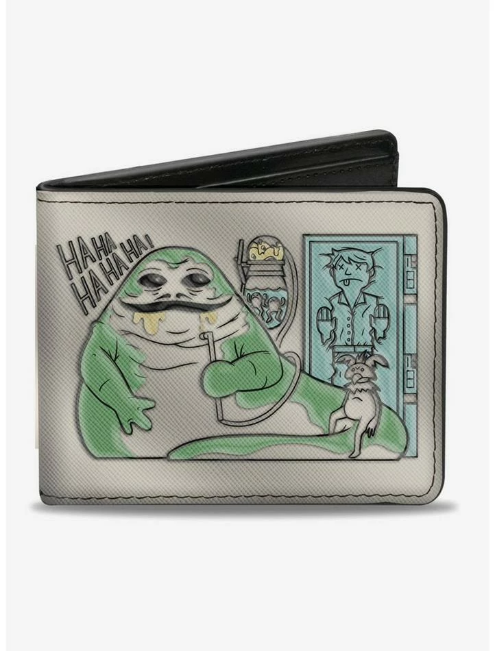 Budget ๐ Star Wars Jabba the Hutt Han Solo Scene Boba Fett Helmet Bi-Fold Wallet ๐ 3 Budget ๐ Star Wars Jabba the Hutt Han Solo Scene Boba Fett Helmet Bi-Fold Wallet ๐