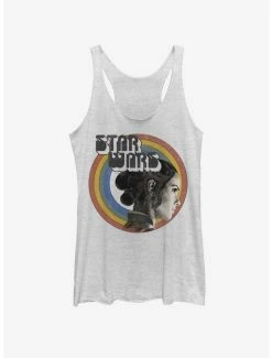 Best Pirce 🎉 Star Wars: The Rise of Skywalker Vintage Rey Rainbow White KTS 👧 Girls Tank ❤️