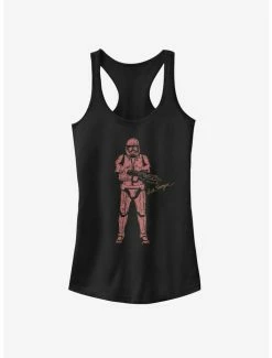Best Pirce 🎁 Star Wars: The Rise of Skywalker Red Trooper 👧 Girls Tank 💯