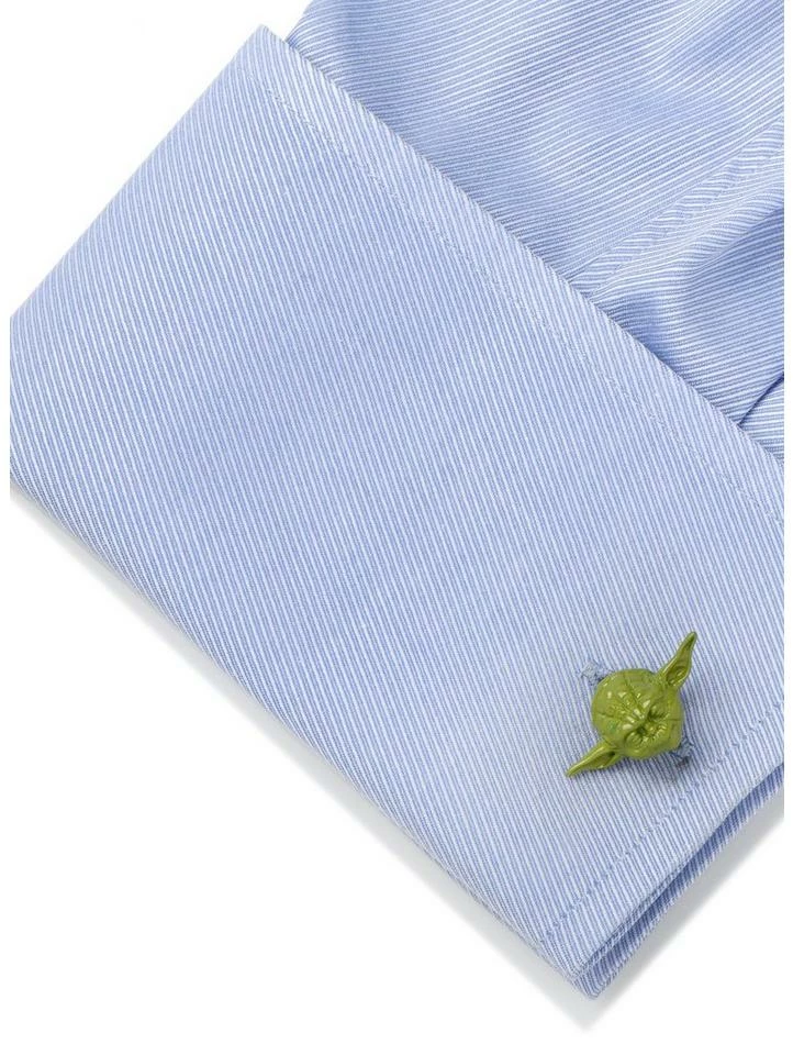 Cheapest 🎁 3D Green Star Wars Yoda Head Cufflinks 😉 5 Cheapest 🎁 3D Green Star Wars Yoda Head Cufflinks 😉 - Image 3