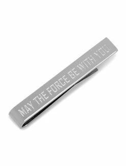 Cheap 😉 Star Wars May The Force Be With You Jedi Message Tie Bar 🔔
