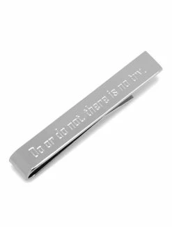 New 🥰 There is No Try Star Wars Yoda Message Tie Bar 👏