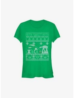 Coupon 🌟 Star Wars Hoth Sweet Hoth Ugly 🎁 Christmas Sweater 👧 Girls T-Shirt ✔️ -Star Wars Clothing Sales 13001299 hi
