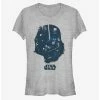 Promo ⌛ Star Wars Vader Head Fill 👧 Girls T-Shirt 🌟 -Star Wars Clothing Sales 13014466 hi