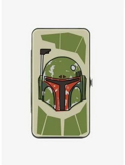 Outlet ✔️ Star Wars Boba Fett Helmet Hinge Wallet 👏