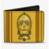 Best deal 🤩 Star Wars C-3PO Face Wires Bounding Bi-fold Wallet ❤️ -Star Wars Clothing Sales 13112295 hi