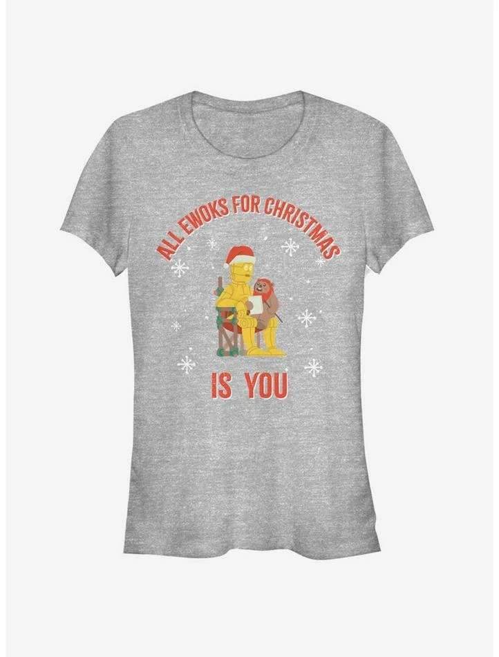 Best deal 🤩 Star Wars C-3PO Santa Ewok ❄ Christmas Is You 👧 Girls T-Shirt 🥰 3 Best deal 🤩 Star Wars C-3PO Santa Ewok ❄ Christmas Is You 👧 Girls T-Shirt 🥰