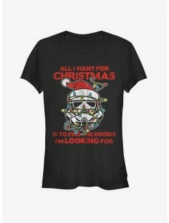 Outlet 🛒 Star Wars Santa Storm Trooper 🎁 Christmas Lights 👧 Girls T-Shirt 😉 -Star Wars Clothing Sales 13120587 hi