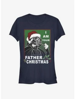 Deals ✨ Star Wars Santa Vader Father 🎄 Christmas 👧 Girls T-Shirt 🤩 -Star Wars Clothing Sales 13120962 hi