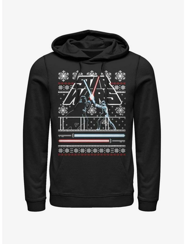 Outlet โจ Star Wars Vader Luke Face Off Ugly ๐ Christmas Hoodie ๐ 3 Outlet โจ Star Wars Vader Luke Face Off Ugly ๐ Christmas Hoodie ๐