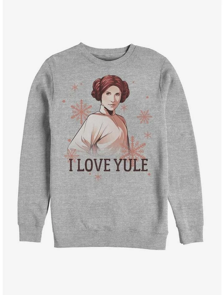 Cheap 💯 Star Wars Princess Leia I Love Yule Crew Sweatshirt 😀 3 Cheap 💯 Star Wars Princess Leia I Love Yule Crew Sweatshirt 😀