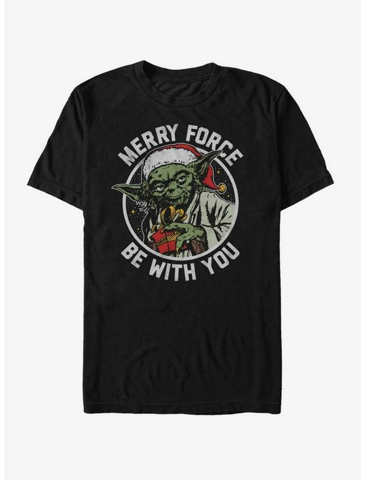 Brand new ๐ Star Wars Santa Yoda Merry Force Be With You T-Shirt ๐ 3 Brand new ๐ Star Wars Santa Yoda Merry Force Be With You T-Shirt ๐