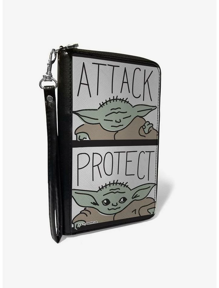 Brand new ๐ Star Wars The Mandalorian The Child Attack Protect Zip Around Wallet โ๏ธ 3 Brand new ๐ Star Wars The Mandalorian The Child Attack Protect Zip Around Wallet โ๏ธ