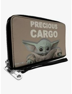 New 🎁 Star Wars The Mandalorian The Child Precious Cargo Zip Around Wallet 👍