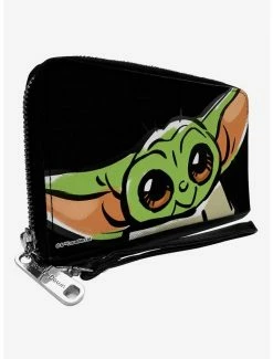 Hot Sale 👍 Star Wars The Mandalorian The Child Smile Zip-Around Wallet 😉