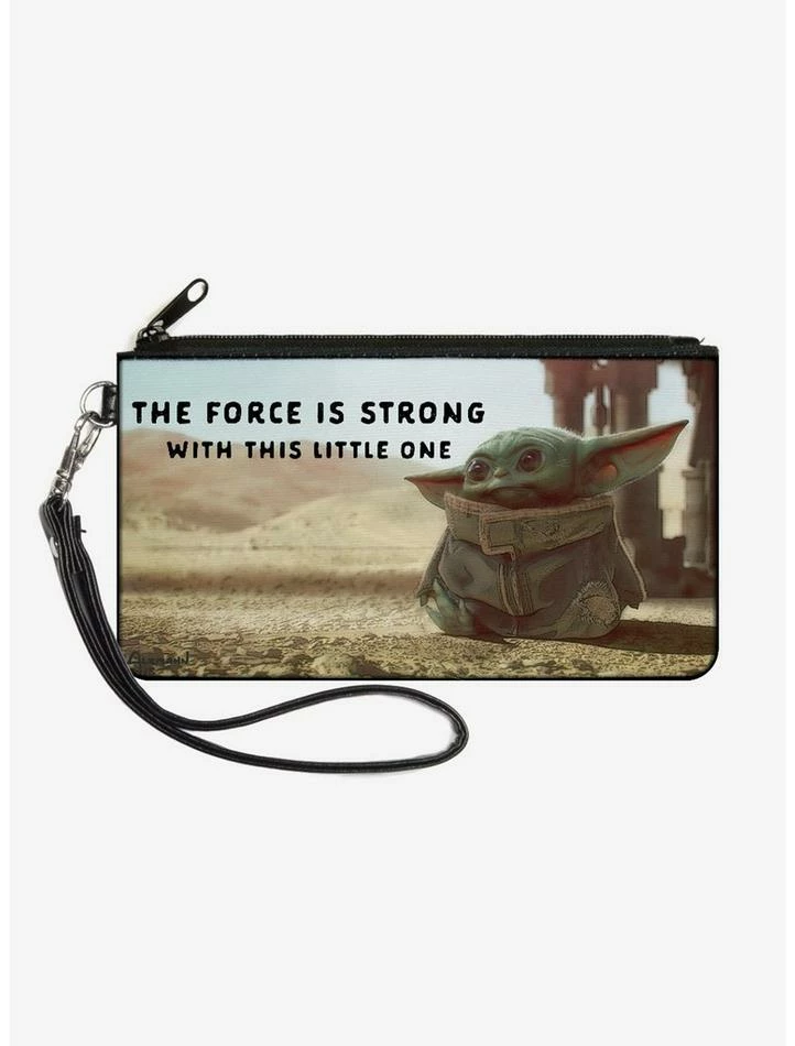 Outlet 😉 Star Wars The Mandalorian Child The Force Is Strong Wallet Canvas Zip Clutch 🎉 3 Outlet 😉 Star Wars The Mandalorian Child The Force Is Strong Wallet Canvas Zip Clutch 🎉