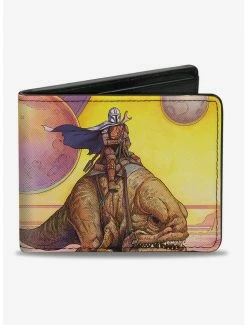 Coupon ๐ฅฐ Star Wars The Mandalorian Bounty Hunter Riding Blurrg Bifold Wallet ๐