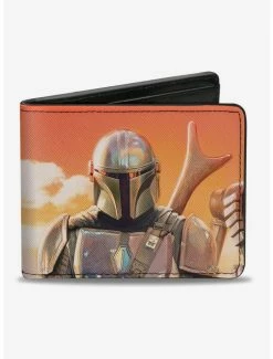 Budget ⌛ Star Wars The Mandalorian Bounty Hunter TIE Fighter Bifold Wallet 🔔