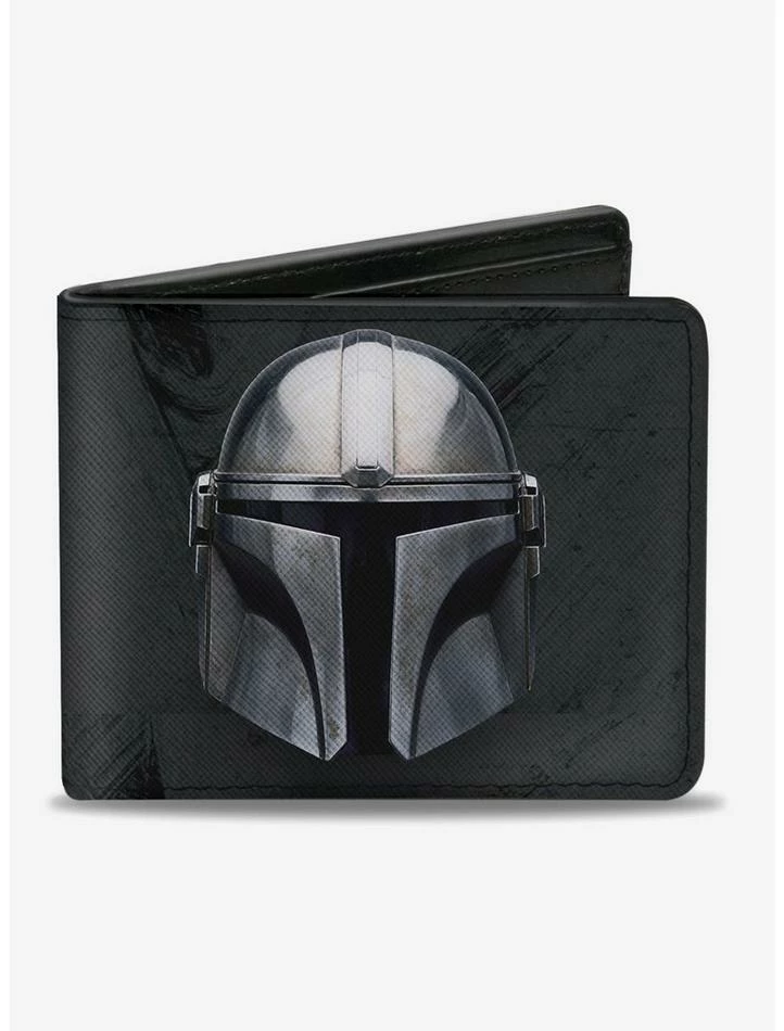 Promo โ Star Wars The Mandalorian Helmet and Logo Bifold Wallet ๐ฏ 3 Promo โ Star Wars The Mandalorian Helmet and Logo Bifold Wallet ๐ฏ