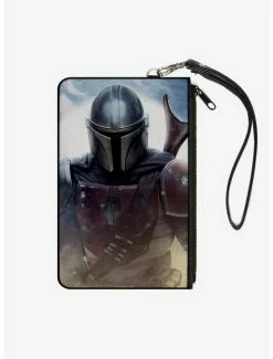 Discount ๐ฅฐ Star Wars The Mandalorian Vivid Pose Wallet Canvas Zip Clutch โ