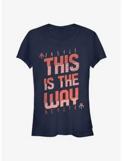 Promo ⌛ Star Wars The Mandalorian This Is The Way Mando'a Bold Text 👧 Girls T-Shirt ❤️ -Star Wars Clothing Sales 13316227 hi