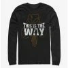 Buy 👏 Star Wars The Mandalorian This Is The Way Iron Heart Outline Long-Sleeve T-Shirt 👍 -Star Wars Clothing Sales 13316611 hi