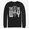 Buy 🤩 Star Wars The Mandalorian This Is The Way Bold Iron Heart Long-Sleeve T-Shirt ❤️ -Star Wars Clothing Sales 13316618 hi